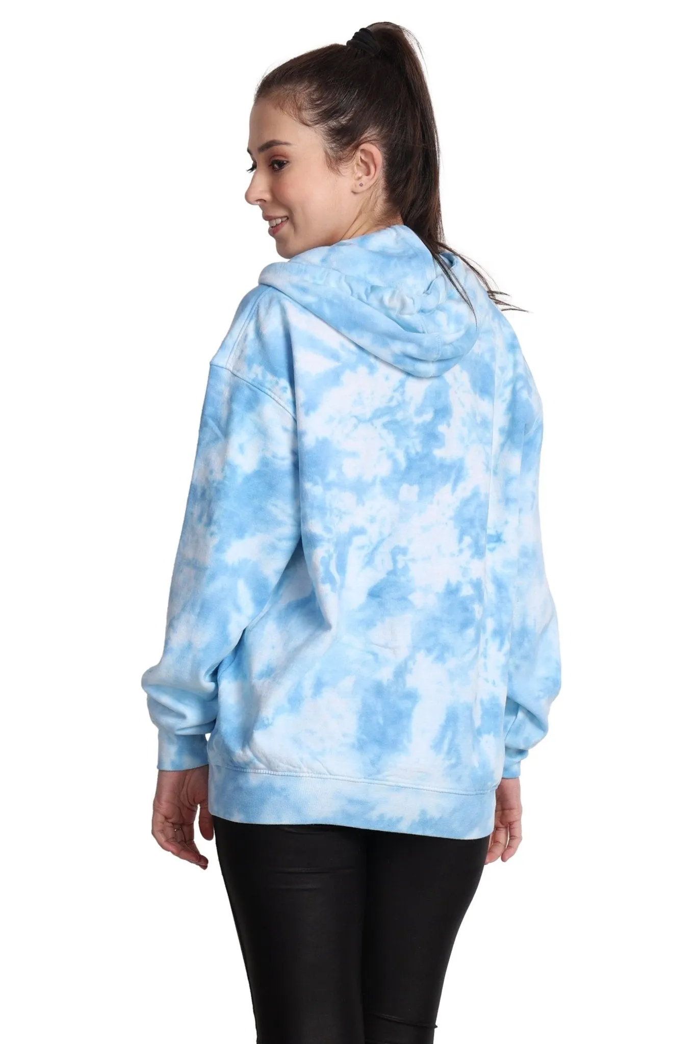 Unisex Zip Up Tie Dye Hoodie Comfortable Activewear 9604