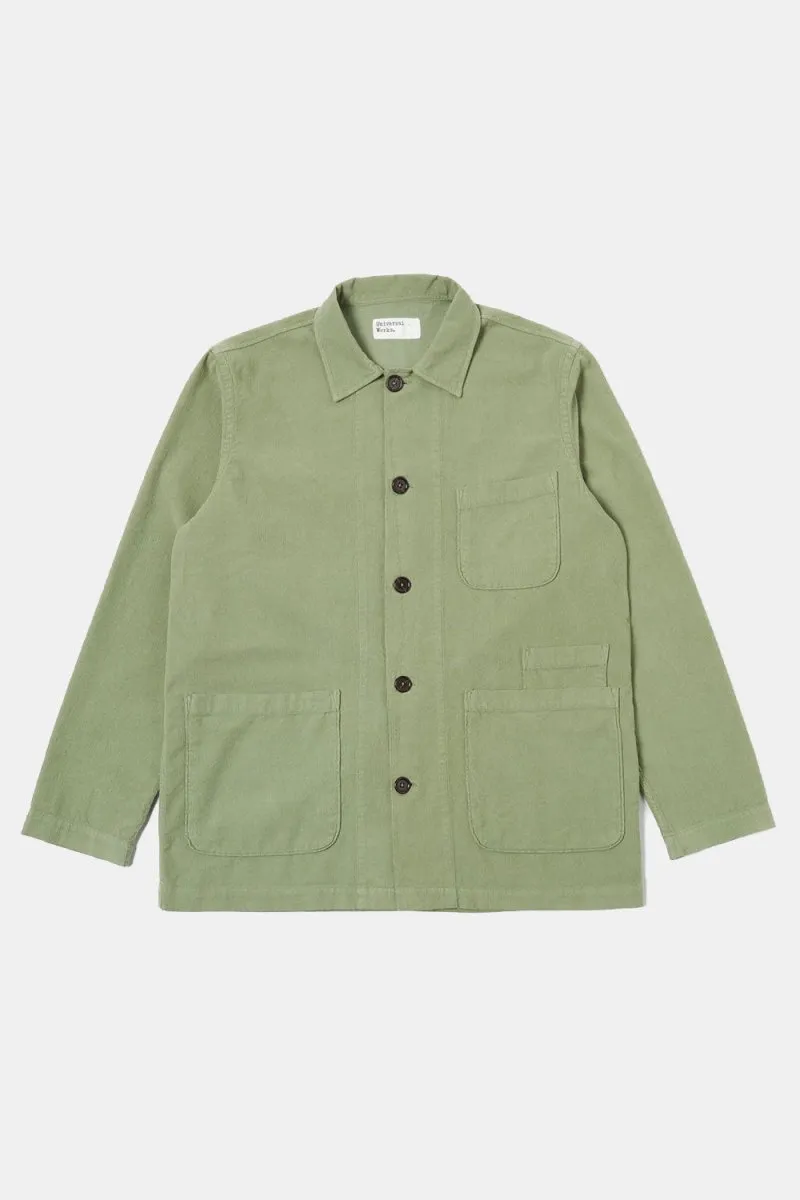 Universal Works Fine Cord Bakers Overshirt (Light Olive)