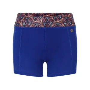 Warm Chakra Yoga Shorts Blue